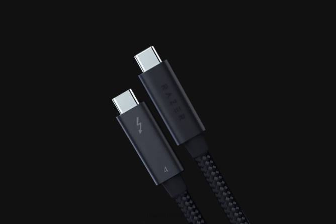 jp Razer サンダーボルト4ケーブル 黒 PN8223 パソコンのコンポーネント