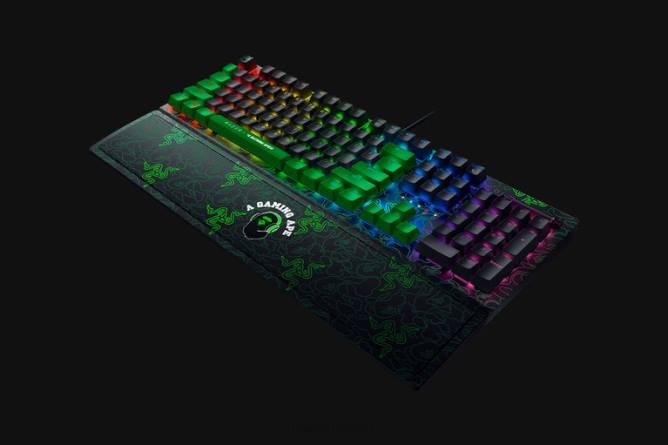 jp Razer X *A Bathing Ape ブラックウィドウ v3 - グリーン スイッチ - 米国 緑 PN8260 キーボード