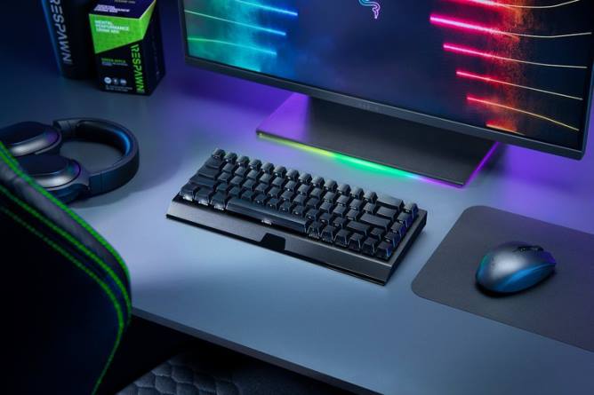 jp Razer blackwidow v3 ミニ ハイパースピード - ファントム エディション - イエロー スイッチ - 米国 黒 PN8264 キーボード