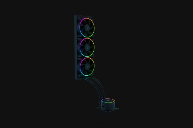 jp Razer hanbo クロマ rgb aio 液体クーラー (argb ポンプ キャップ) 一色 PN8218 パソコンのコンポーネント