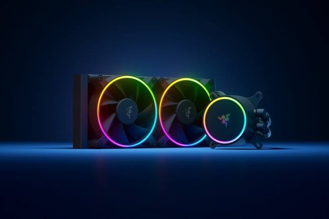 jp Razer hanbo クロマ rgb aio 液体クーラー (argb ポンプ キャップ) 一色 PN8219 パソコンのコンポーネント