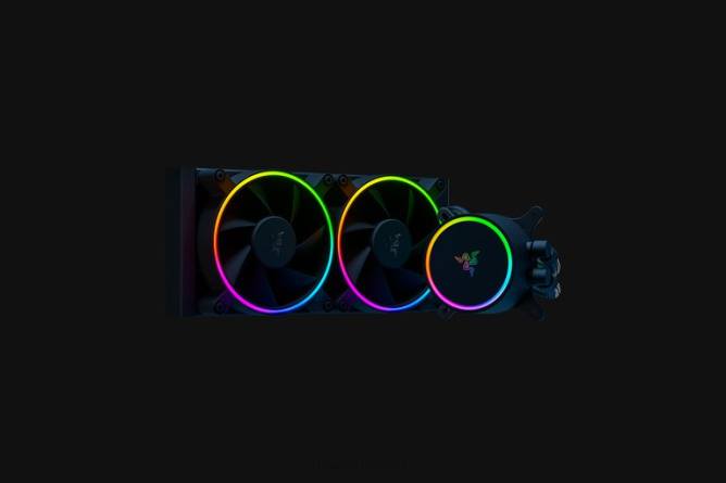 jp Razer hanbo クロマ rgb aio 液体クーラー (argb ポンプ キャップ) 一色 PN8219 パソコンのコンポーネント