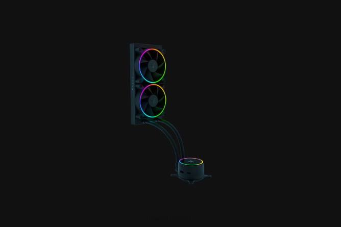 jp Razer hanbo クロマ rgb aio 液体クーラー (argb ポンプ キャップ) 一色 PN8219 パソコンのコンポーネント